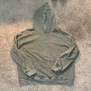 Men's Green Acid Wash Hoodie
